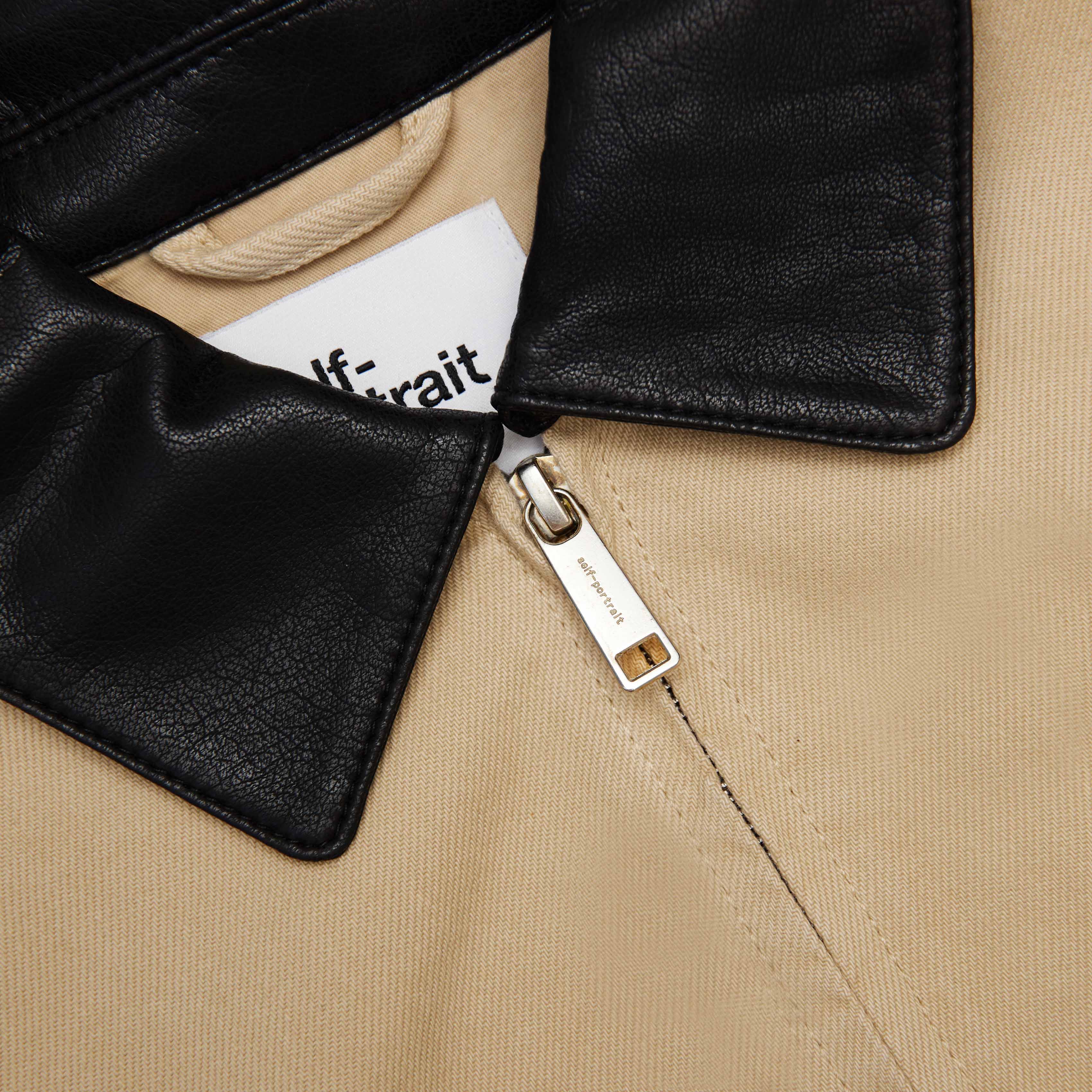 Beige Denim Cropped Jacket - Image 5